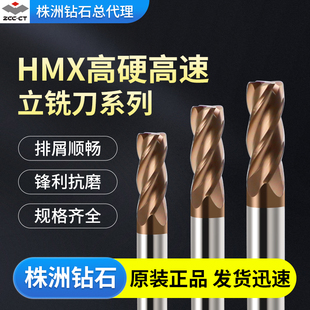 D6.0 株洲钻石HMX 4R高硬高速铣刀D1.0 D3.0 R0.5钨钢立铣刀 D8.0