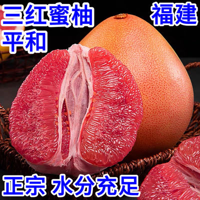 三红蜜柚管溪福建官溪红肉密柚当季文旦漳州平和红心柚子新鲜水果