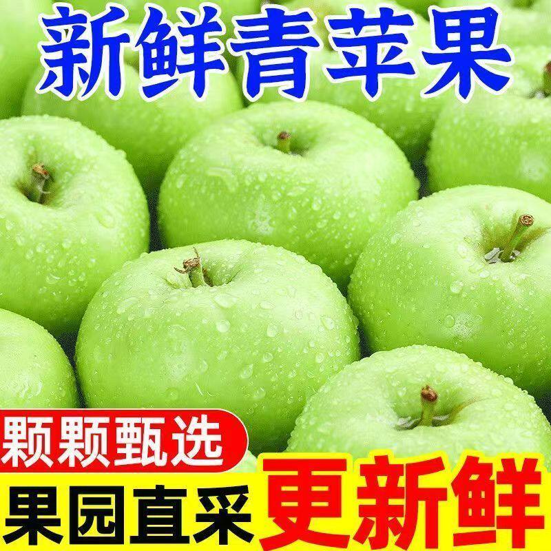 陜西青苹果5斤9斤现摘水
