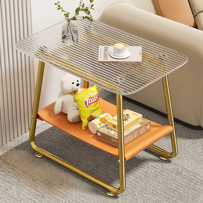 沙发边几现代简约床头侧边柜小户型钢化玻璃茶几茶桌夹缝简易小桌
