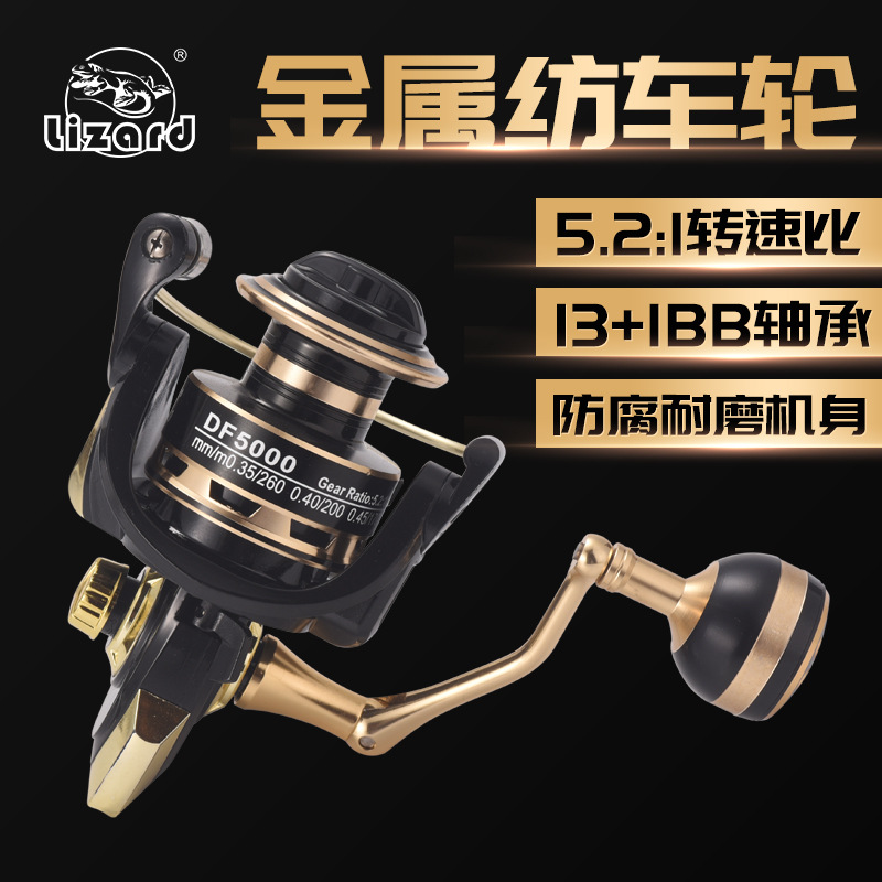 科迈龙渔轮全金属抛竿海钓远投纺