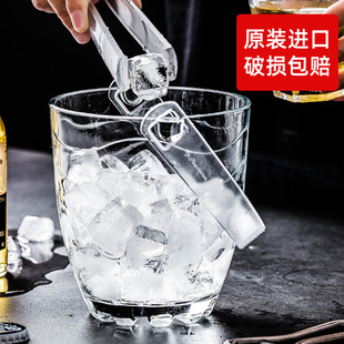 帕莎帕琦进口冰块桶1L玻璃冰桶KTV酒吧冰块桶家用带提手饮料桶