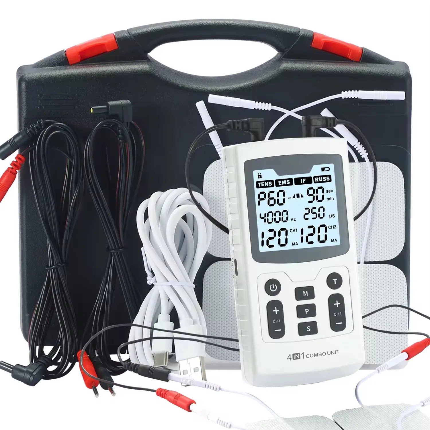 TENS EMS IF 中频 低频肌肉电刺激器止痛增肌健身塑型按摩仪康复