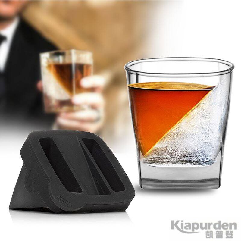 冰酒杯冰镇威士忌杯伏特加洋酒烈酒杯玻璃水杯冰山杯带矽胶冰模