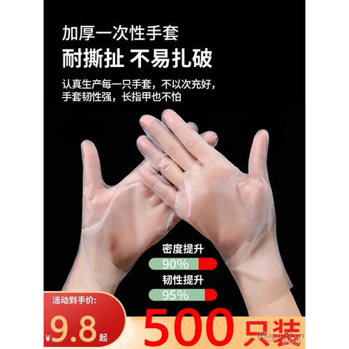 pte一次性手套pet加厚高弹tpe弹性厨房cpe防油pve食品级专用日式
