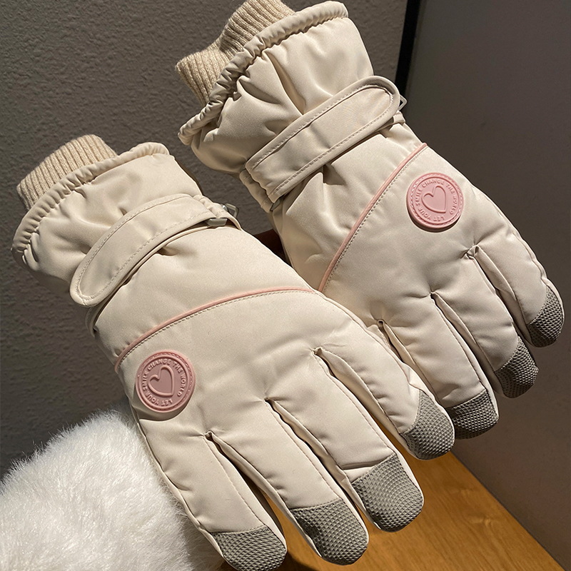 骑行滑雪手套女2025年冬季保暖加厚加绒可触屏东北防寒骑电动车潮