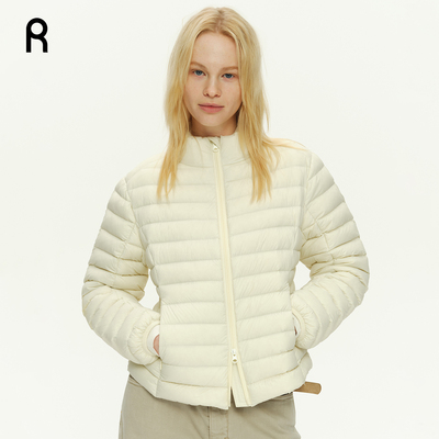 ReAimNess* 新国标95白鸭绒排骨羽绒服立领收腰无胆显瘦女外套