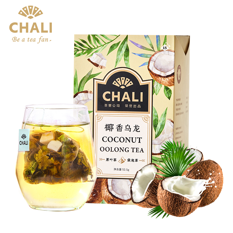 ChaLi茶里椰香乌龙茶15袋 三角袋泡茶椰果果粒茶水果茶茶冷泡茶包