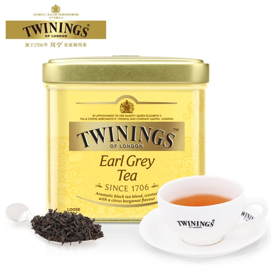 twinings英国川宁豪门伯爵红茶500g/200g罐装英式下午茶叶伯爵茶