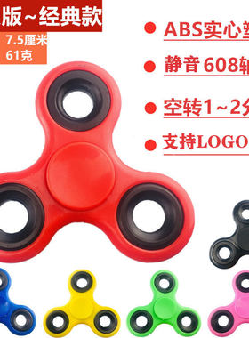 儿童成人解压EDC玩具ABS塑料指间三叶指尖陀螺手指减压免打孔陀螺