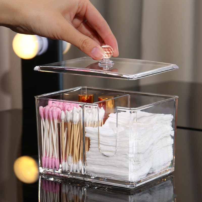 桌面防尘化妆棉棉签收纳盒卸妆棉牙签线化妆品美容棉签盒收纳整理,收纳整理,桌面收纳盒,淘宝优惠券,粉丝福利购,淘宝优惠卷