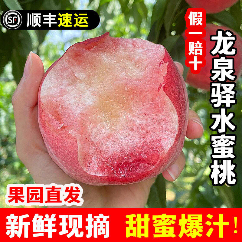 正宗四川龙泉驿水蜜桃5斤成都当季桃子新鲜水果脆甜毛桃顺丰包邮