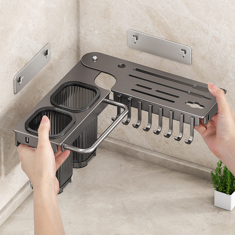 厨房旋转刀架转角置物架家用筷筒一体收纳架壁挂式多功能菜刀架,厨房/烹饪用具,厨房置物架/置物柜/角架,淘宝优惠券,粉丝福利购,淘宝优惠卷