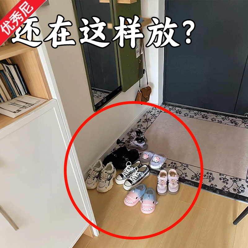 还在这样放？折叠鞋架省空间鞋子