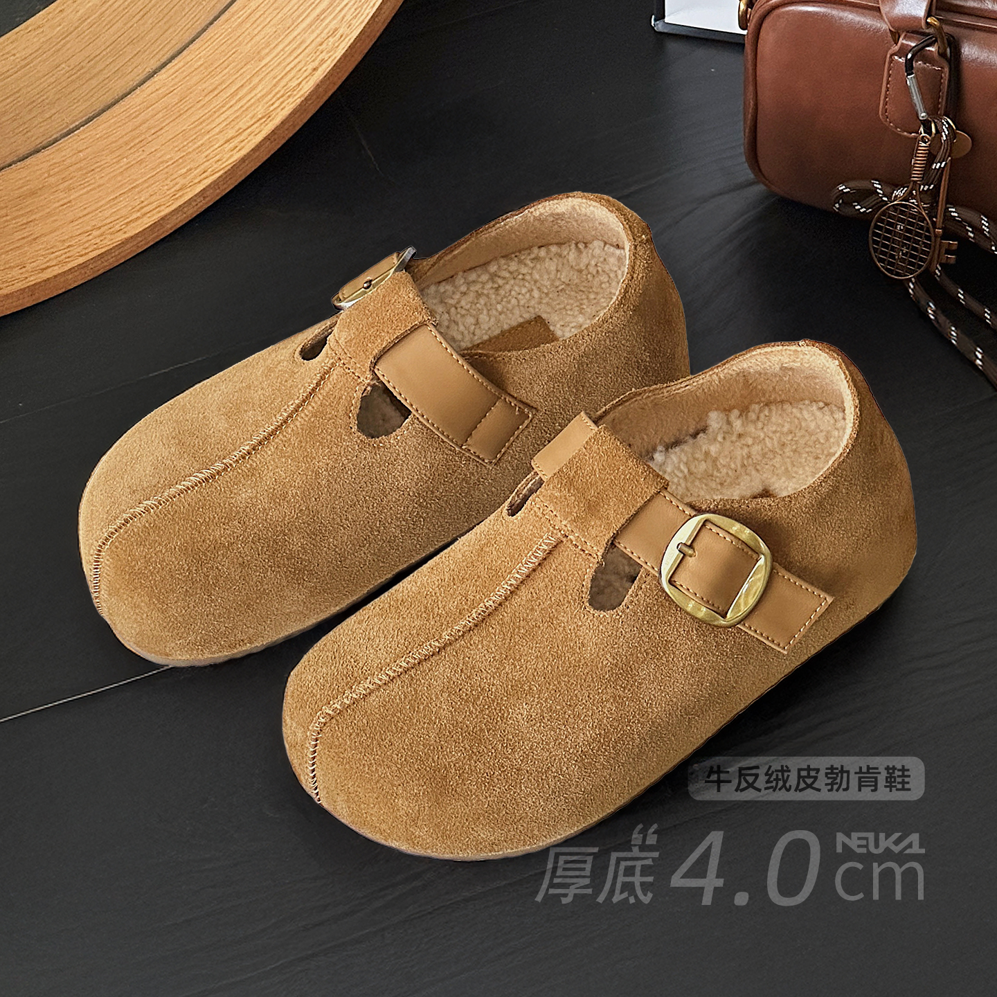 新卡伦内增高全包勃肯鞋女秋冬