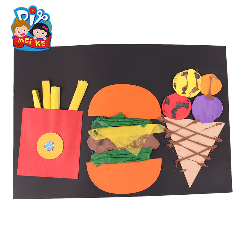 我要吃汉堡手工diy儿童制作材料包幼儿园机构粘土玩具食物认知