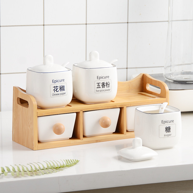 迈卡伦 创意家用双层调味罐子北欧简约调料盒套装陶瓷盐罐味精瓶,厨房/烹饪用具,调味瓶罐/调料研磨器,淘宝优惠券,粉丝福利购,淘宝优惠卷