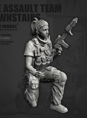 YUFAN原创 1/35树脂兵人 现代女兵楼下女突击队(3D) YFWW-2315/3D