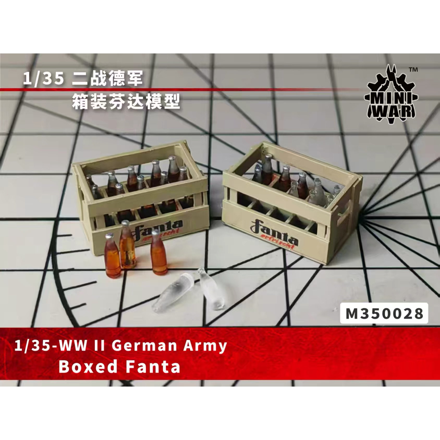 【MINIWAR】原创1/35 二战箱装芬达模型 场景配件 M350028