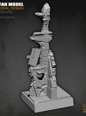 YuFan Model 与帆原创 1/35二战欧洲断墙地台  YFWW-2002