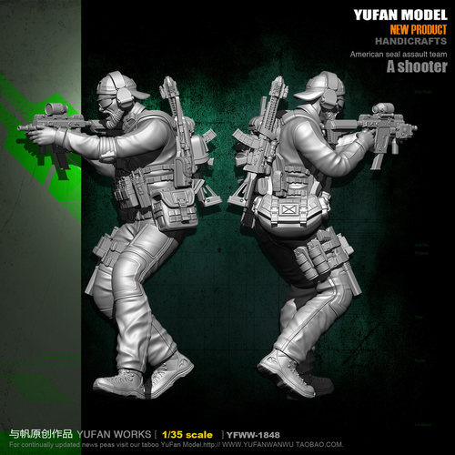 YUFAN Model原创 1/35美军突击队新款 树脂兵人 YFWW35-1848