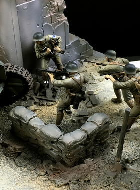 YUFAN原创 1/35中国陆军兵人 树脂作战兵白模4人 YFWW-1632