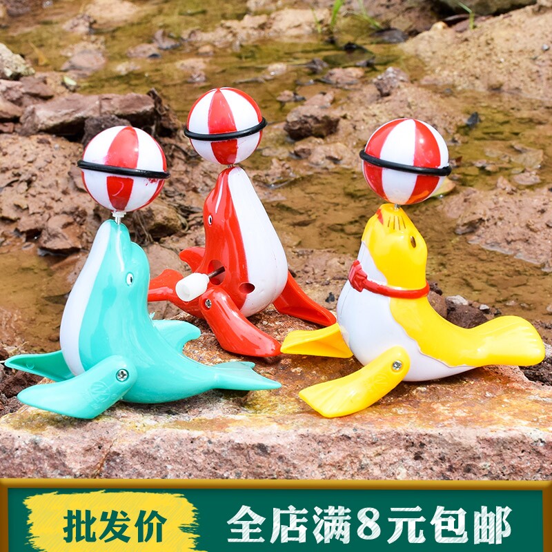 海豚发条玩具小动物旋转奖品礼品