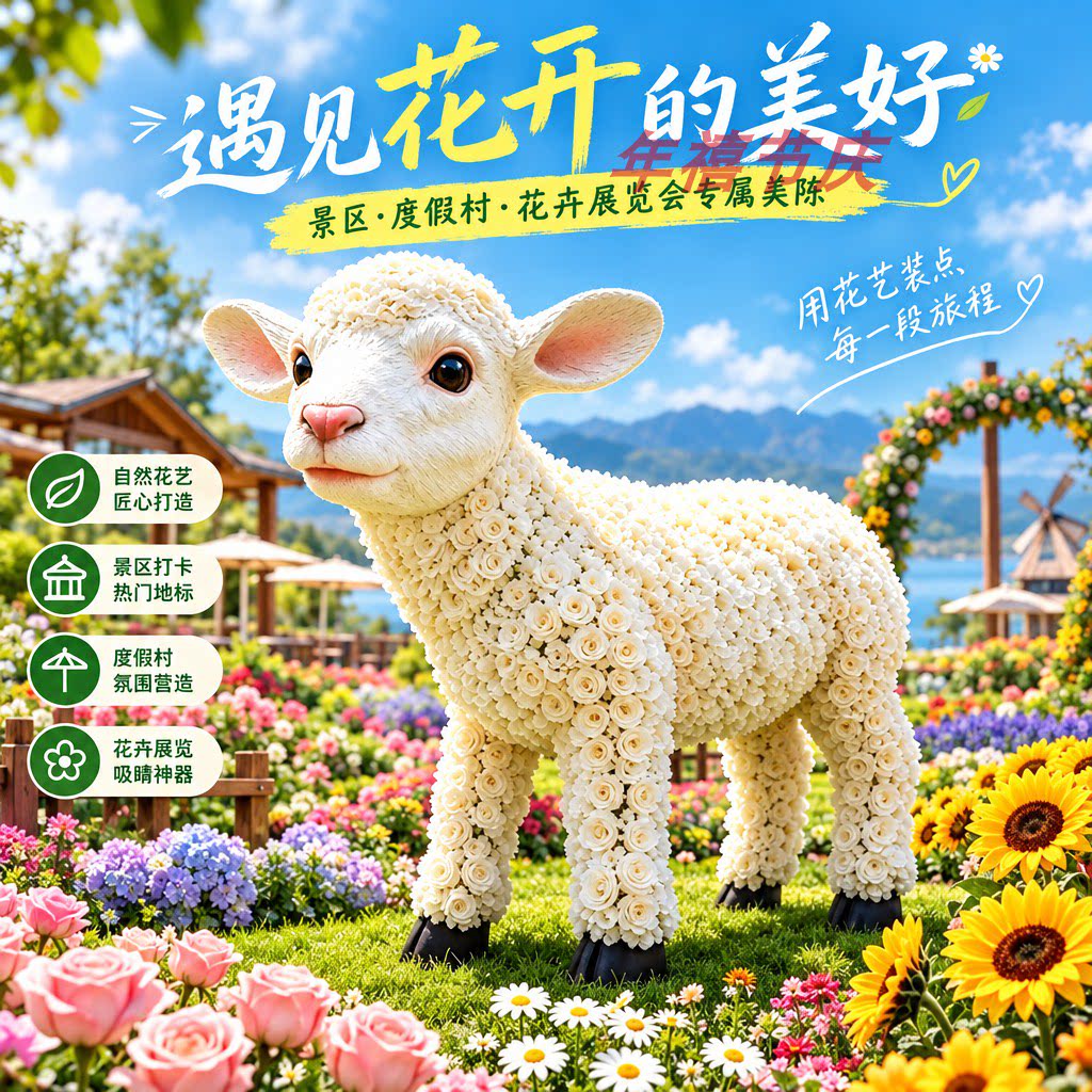 美陈景区乐园度假村花卉展网红图片
