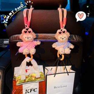 车载挂钩置物钩可爱车内前后排座椅收纳小挂勾车上玩偶摆件装饰品