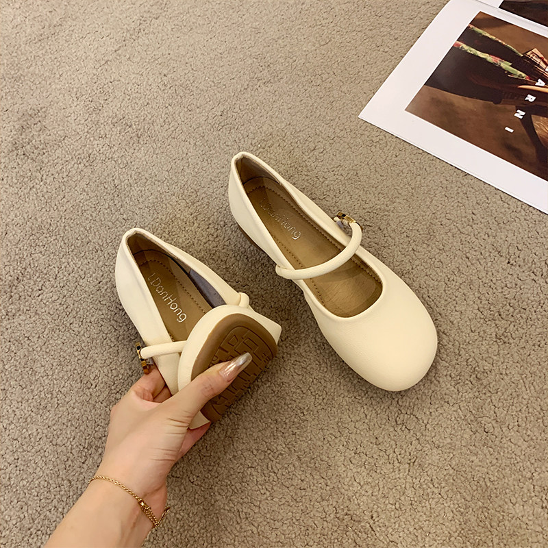 法式粗跟单鞋女2026春季新款气质百搭玛丽珍覆古浅口奶奶鞋0125w,女鞋,浅口单鞋,淘宝优惠券,粉丝福利购,淘宝优惠卷