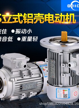 YS7134 550W三相异步电动机高效节能铝壳电机NMRV减速机马达全铜