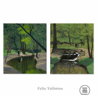 饰画 Felix Vallotto@绿植北欧小清新小众挂画卧室餐厅儿童房装