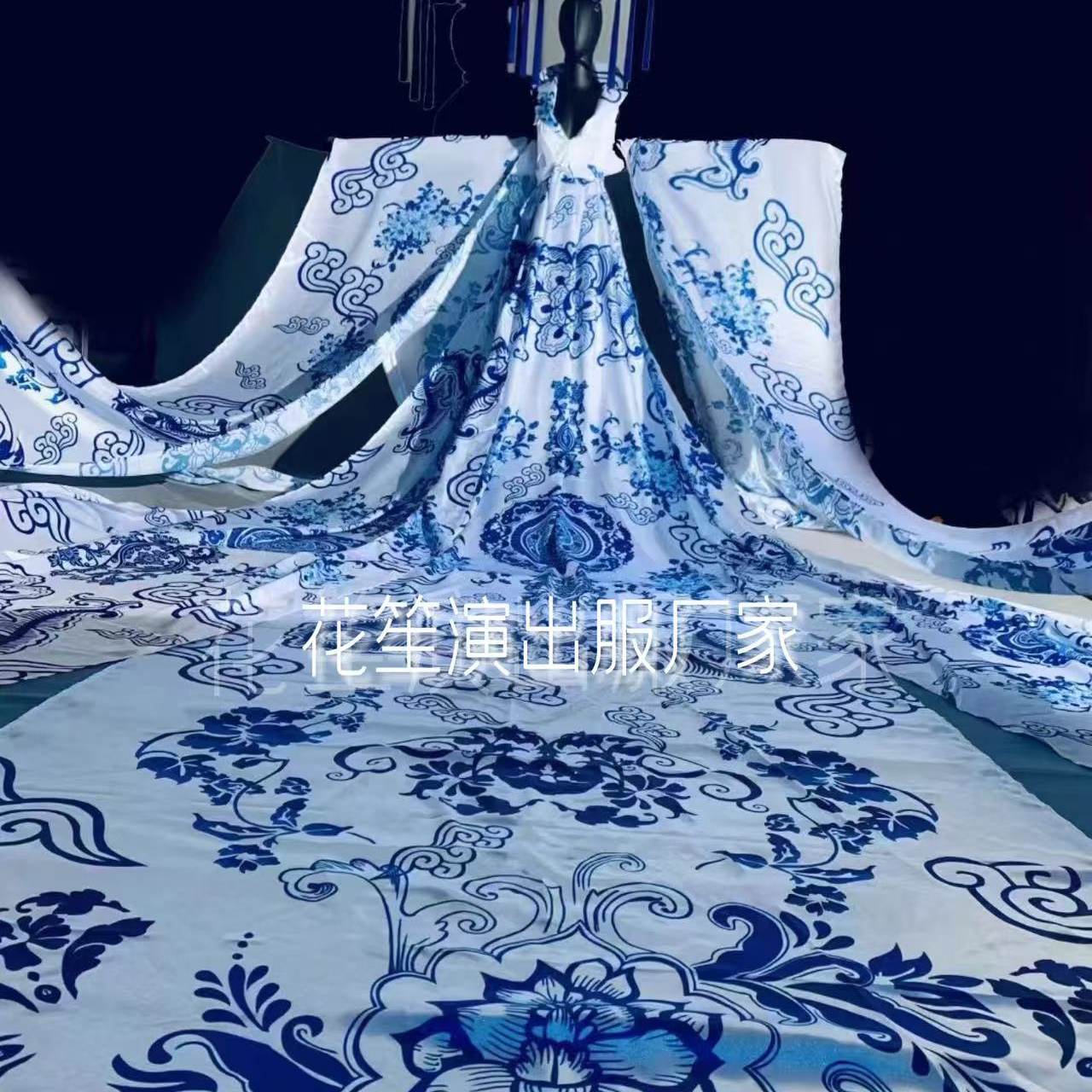 酒吧gogo演出服青花瓷国风大裙子