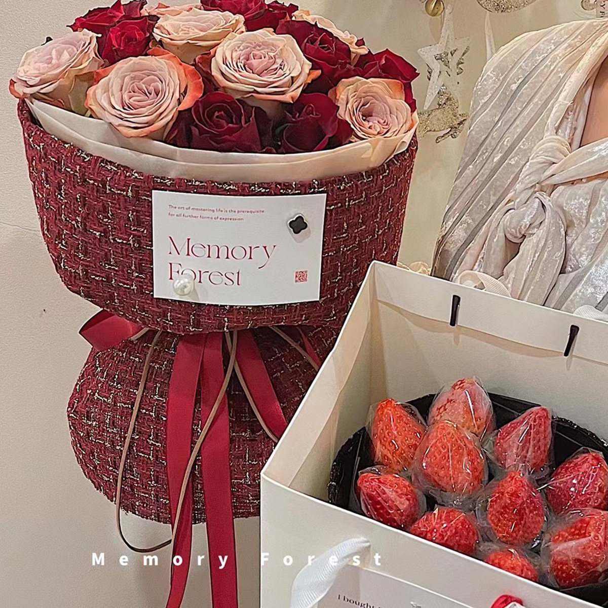 定制式/高级感大红店名款/花艺蛋糕甜品烘培礼品搭配卡片店卡