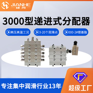建河集中润滑黄油分配器片式分配器3000型分配器递进式分配器
