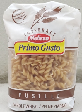 Melissa Fusilli Pasta希腊麦丽莎全麦意大利面单色螺丝型 500g