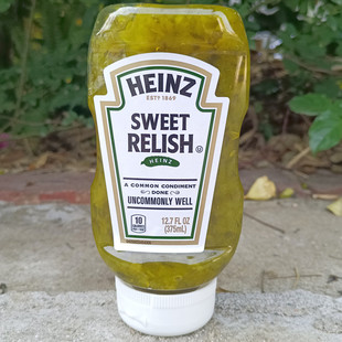 375ml亨氏酸甜青瓜酱黄瓜酱甜味泡菜酱挤压瓶Heinz Relish Sweet