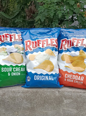 乐事波浪形酸奶油洋葱味原味香脆薯片休闲RUFFLES Cream&Onion