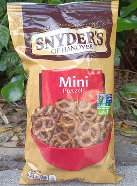 美国SNYDER'S施耐德普莱Mini Pretzels 蝴蝶形面包酥片装饰饼干