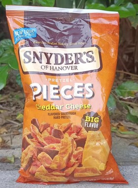 1美国施耐德酥脆饼干碱水咸面包碎酥片Snyders Pretzel Pieces