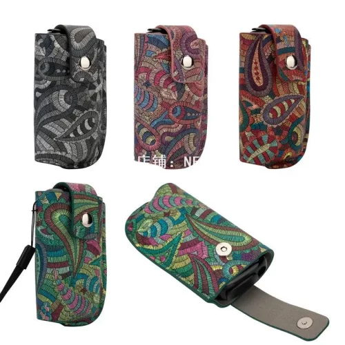 PLOOMX皮套带挂绳时尚腰果花纹