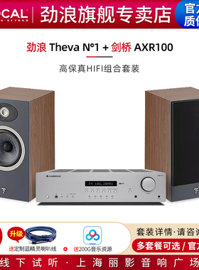 【官方专卖店法国劲浪Focal Theva N1+剑桥AXR100发烧书架箱套装