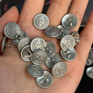 文职纽扣 文职小纽扣 文职大纽扣 金属材质银色 加厚不褪色扣子