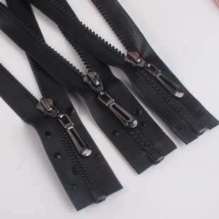 5号树脂防水拉链 哑光亮光黑色进口胶膜 骑行服冲锋雨衣口袋拉链