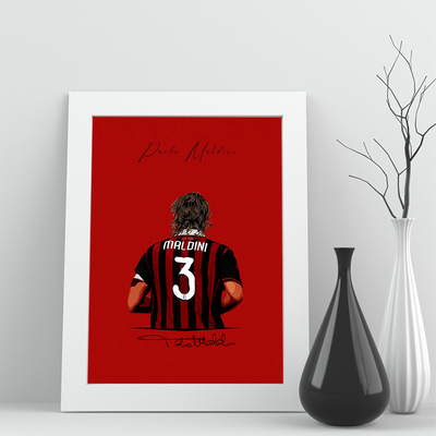 01相框马尔蒂尼ac米兰maldini实木照片球迷足球装饰墙桌摆件挂画