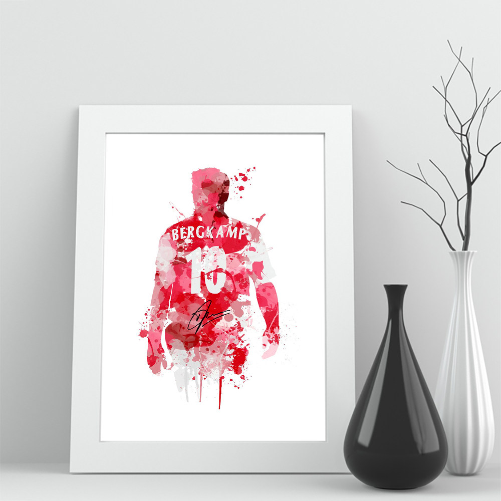 05相框阿森纳博格坎普照片迷实木足球装饰墙桌摆件挂家居酒吧签名