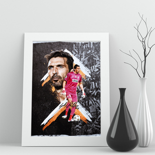 相框布冯尤文图斯实木照片周边海报学生签名礼物装饰酒吧足球迷