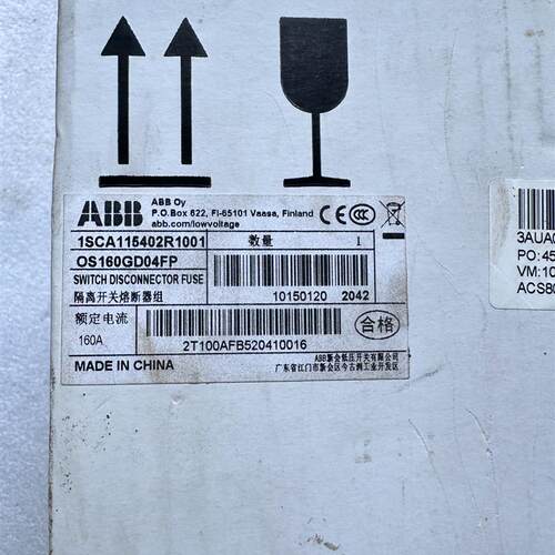 ABB隔离开关熔断器组OS160GD04FP现货,包好包(请询价)