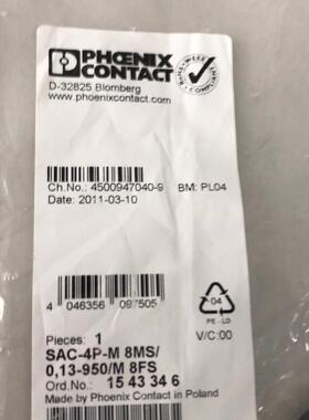 菲尼克斯 SAC-4P-M 8MS/   1543(请询价)
