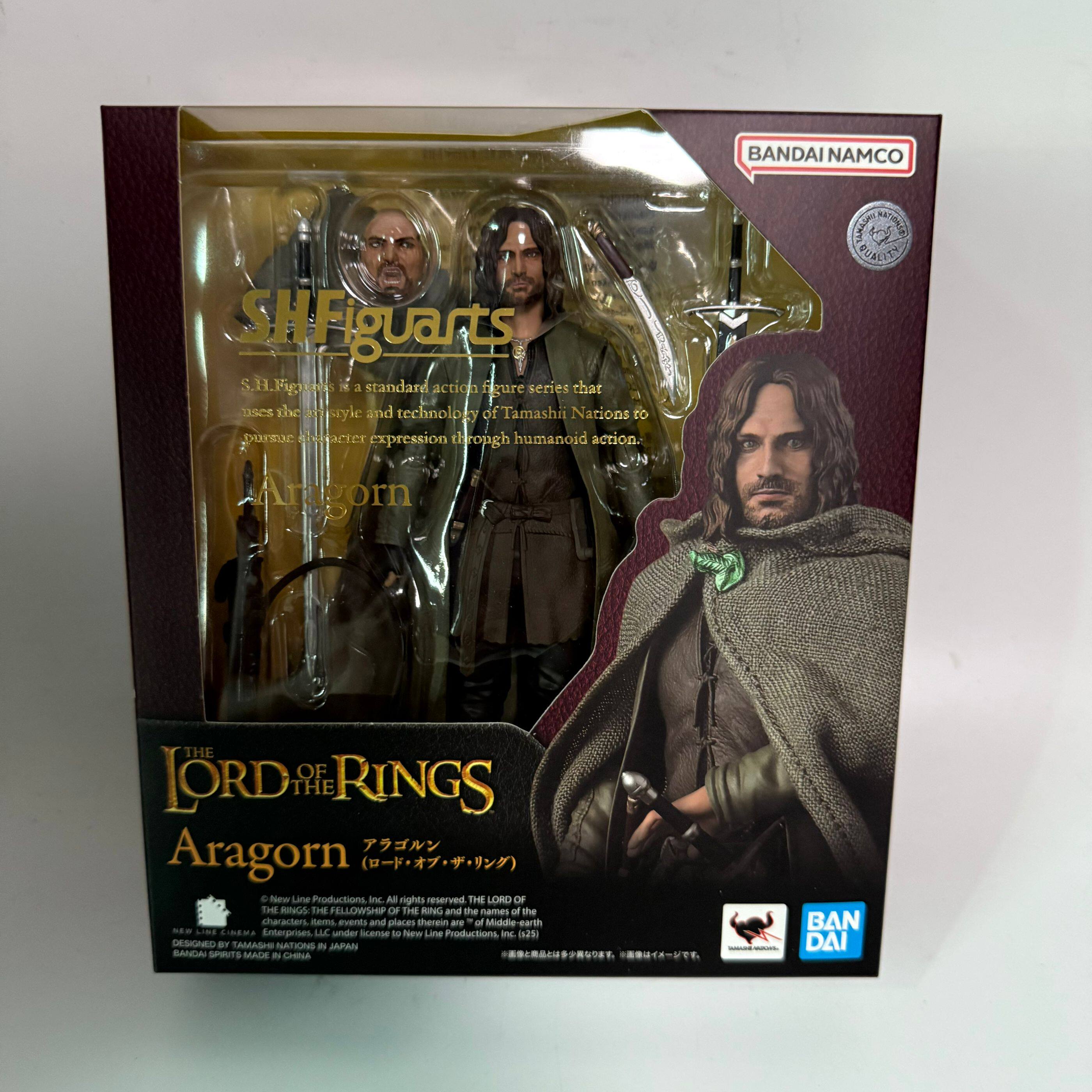 万代 SHF 指环王 护戒使者 阿拉贡 可动手办